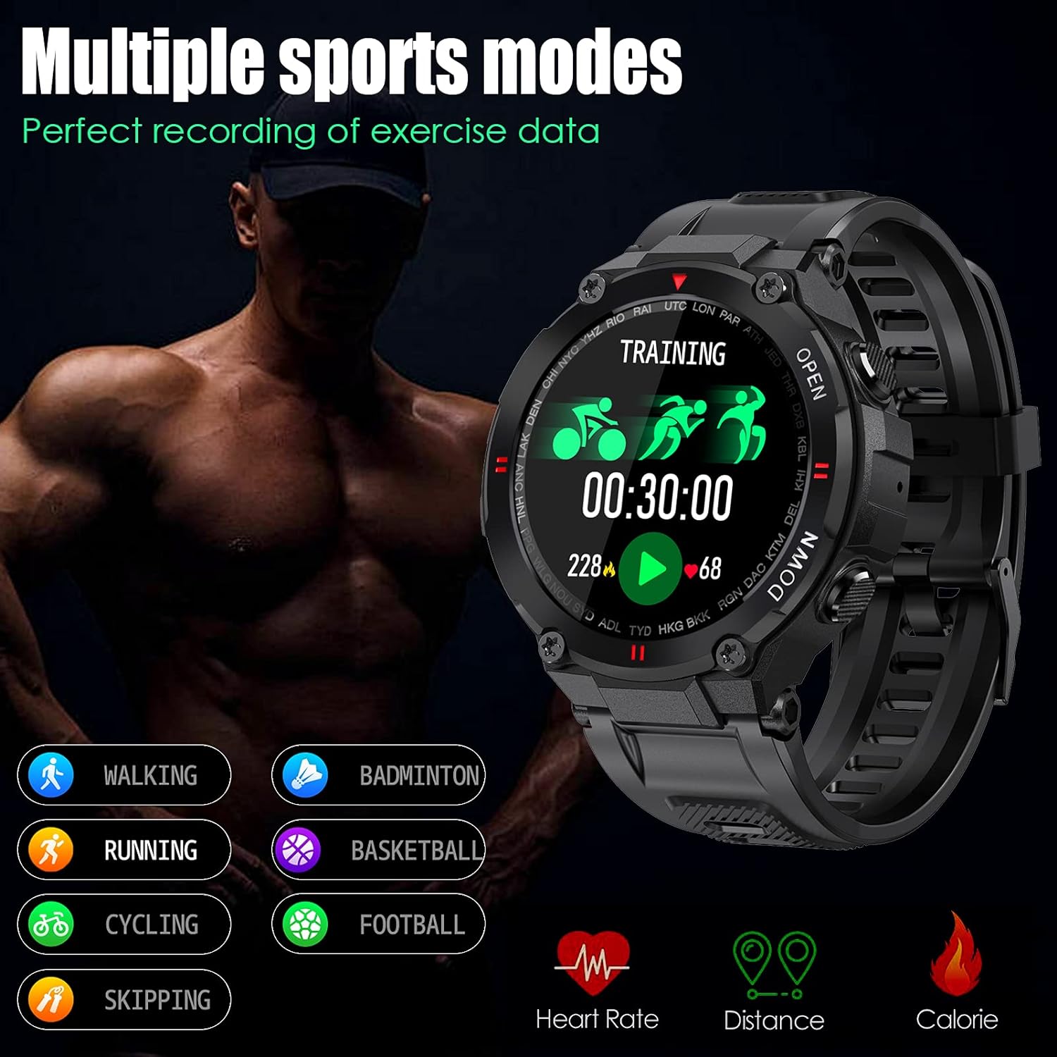 Military Smart Watch Men