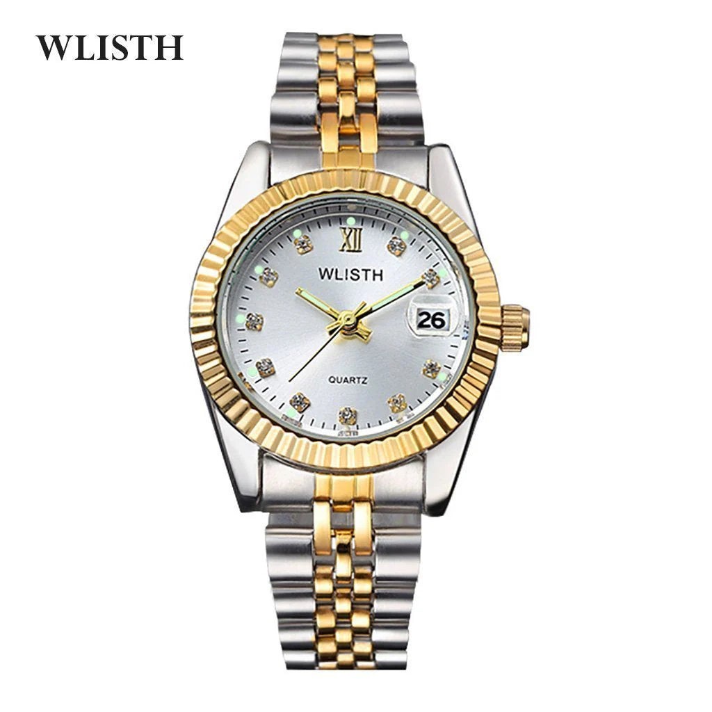 High-end couple gold watch